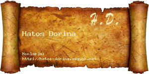 Hatos Dorina névjegykártya