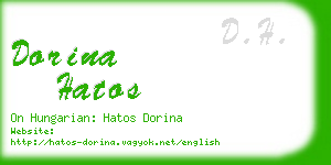 dorina hatos business card